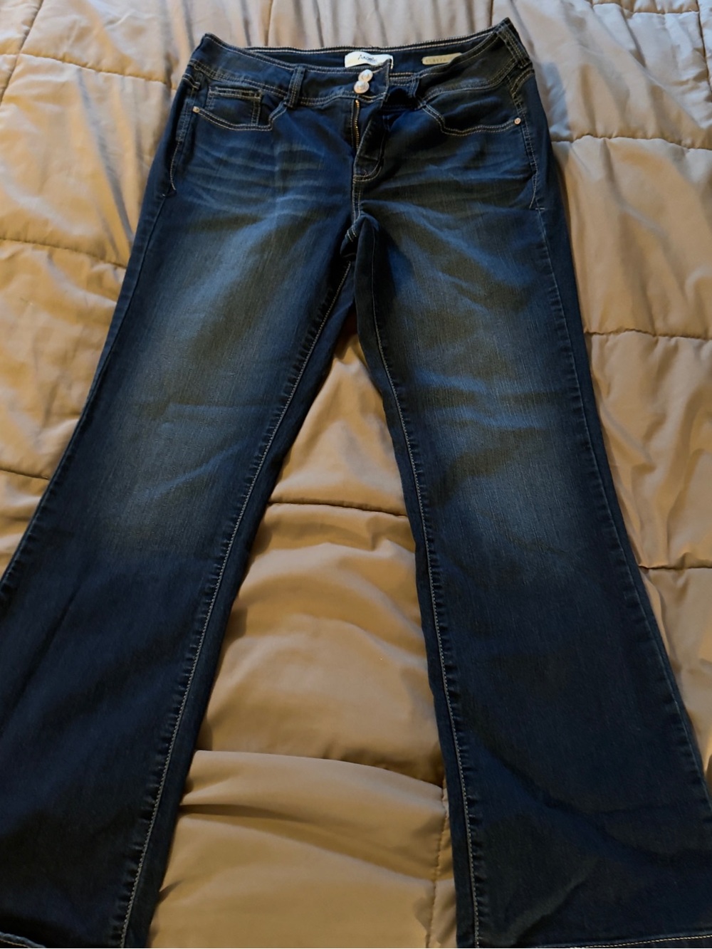 Angels Dark Blue Flare Jeans